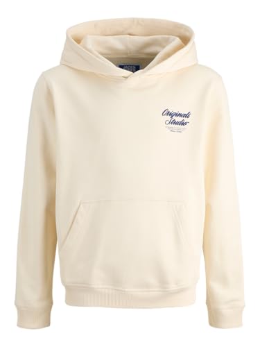 Sweat à capuche noir JACK & JONES Jornorrebro pour adolescent en coton