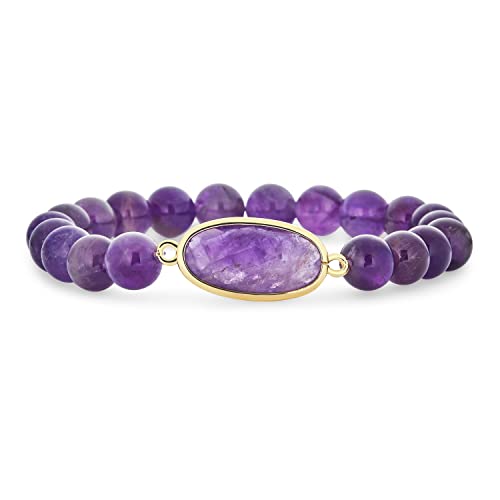 Bracelet grand lapis bleu et pierres gemmes de qualité facettée