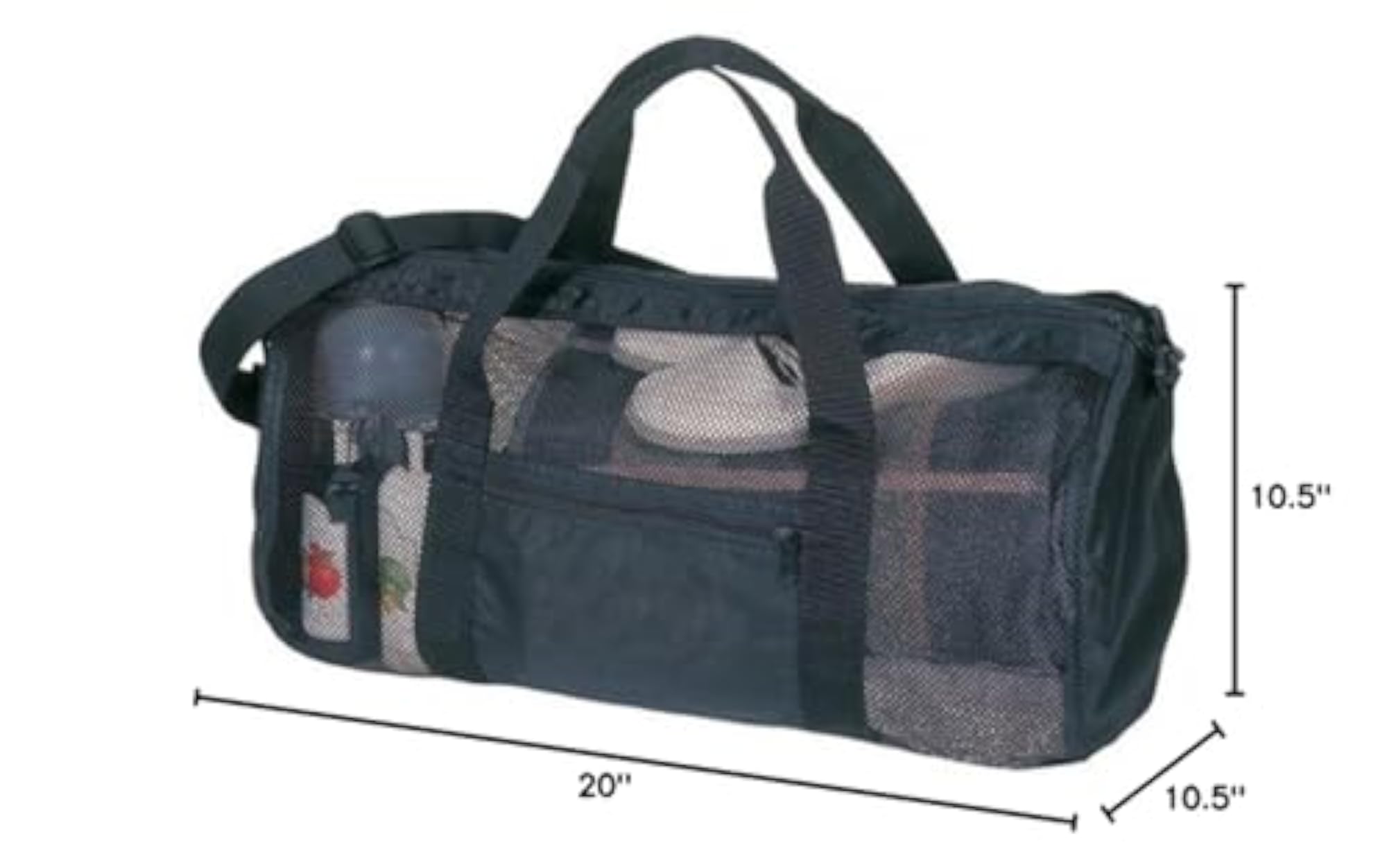 Sport Gym Mesh Roll Bag, Black