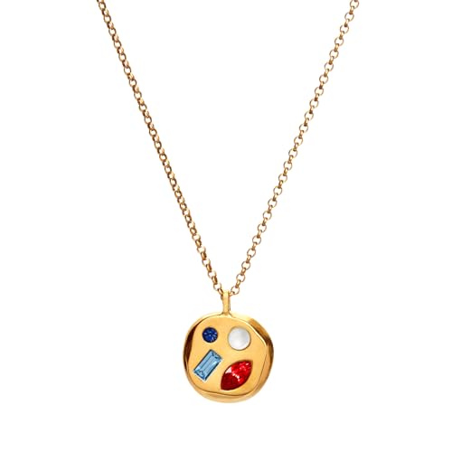 Birthdate 14k Gold Necklace for Women, The January Seventh Pendant - 16-20in Adjustable 14 Karat Gold Chain with Lobster Clasp - Cadenas de Oro 14k Puro Para Mujer, Ladies Jewelry Birthstone