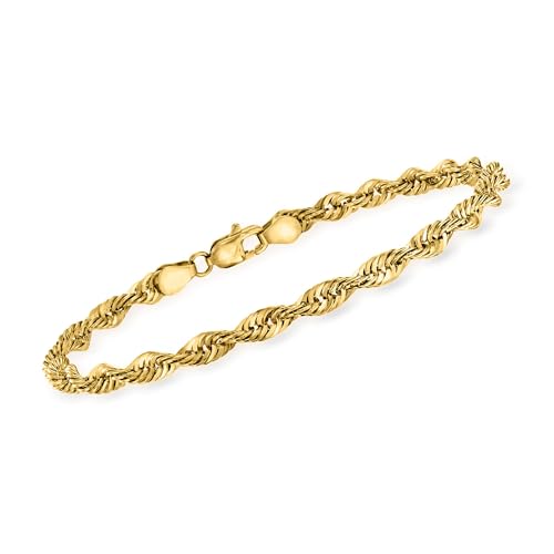 Ross-Simons 4mm 14kt Yellow Gold Rope-Chain Bracelet