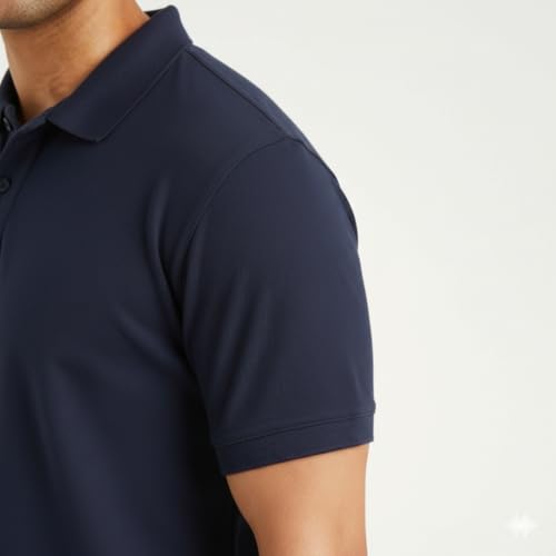 Image of Men's Plain Polo Neck T-Shirt | Comfortable | Stylish Casual & Smart Wear | Half Sleeve | Regular Fit