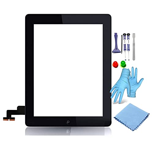 Réparer écran iPad 2 brisé grâce à cette vitre tactile noire avec kit outils 9 en 1