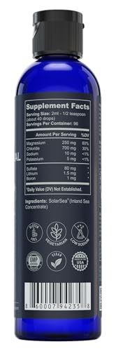 Trace Mineral Complex – 8 oz (96 Servings) – 72+ Ionic Minerals Concentrate/Magnesium, Chloride, Boron, Potassium/Supports Hydration & Electrolyte Balance - Image 4
