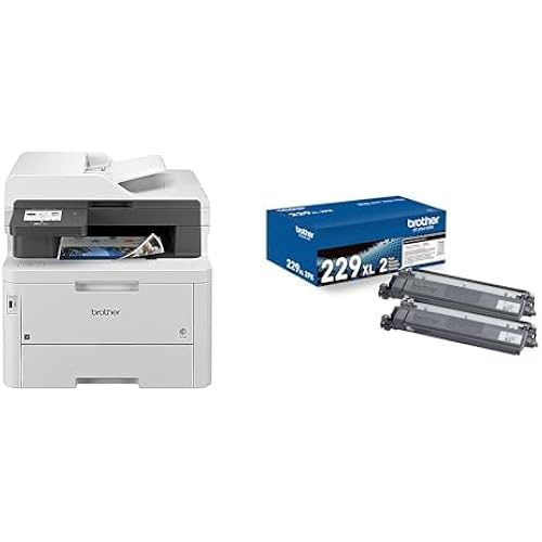 Brother MFCL3780CDW Printer and TN229XL 2-Pack Black High Yield Toner