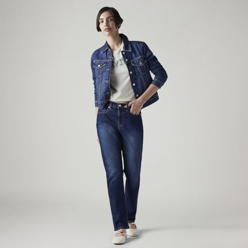 Image of Levi's Women's 724 Dark Indigo Straight Fit High-Rise Jeans