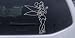 Silver 3in X 4in -- Tinkerbell blowing a kiss Cartoons Car Window Wall Laptop Decal Sticker