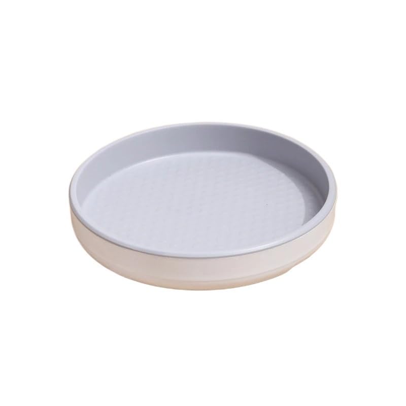 2er-Set drehbare Küchenablagen, Gewürzflaschenhalter, multifunktionale Kunststoff-Präsentationsplatten for den Haushalt FüR GewüRze(Grey,4x30cm)