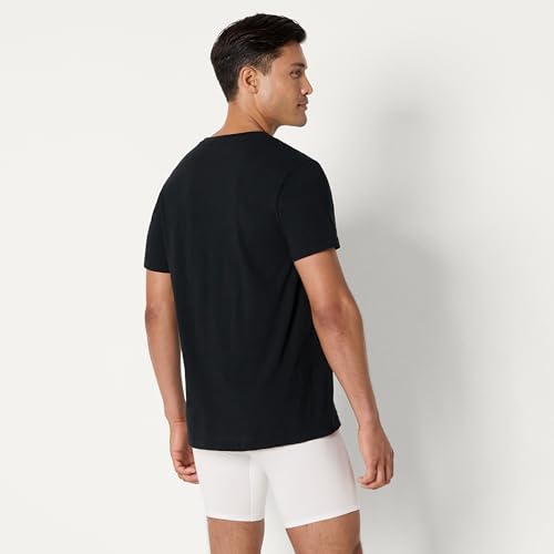 Image of Amazon Essentials Men's Slim Fit V-Neck Undershirt, Breathable Cotton, Pack of 6