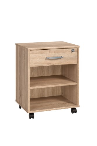 MAJA-Möbel 4025 5525 Rollcontainer, Sonoma-Eiche-Nachbildung, Abmessungen BxHxT: 45,6 x 59,1 x 36 cm