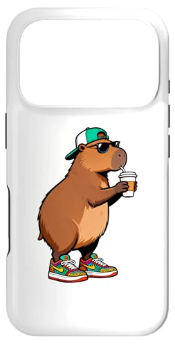 Funny Capybara, Capybara Drinking Coffee �X�}�z�P�[�X iPhone 17 Pro �p