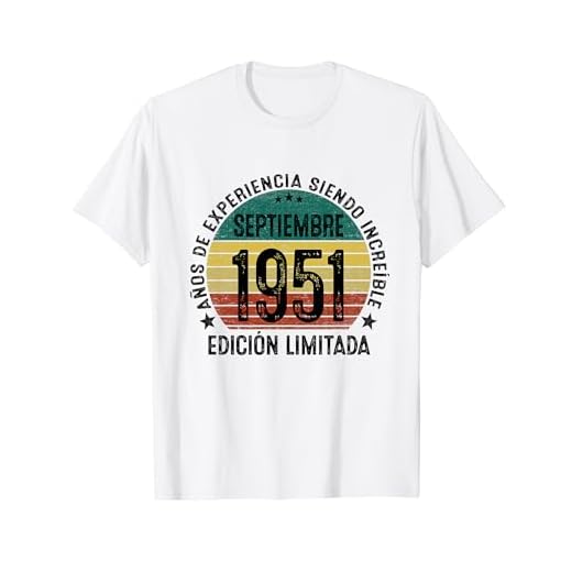 Nacido En 1951 73 Años Cumpleaños Hombre Septiembre 1951 Camiseta