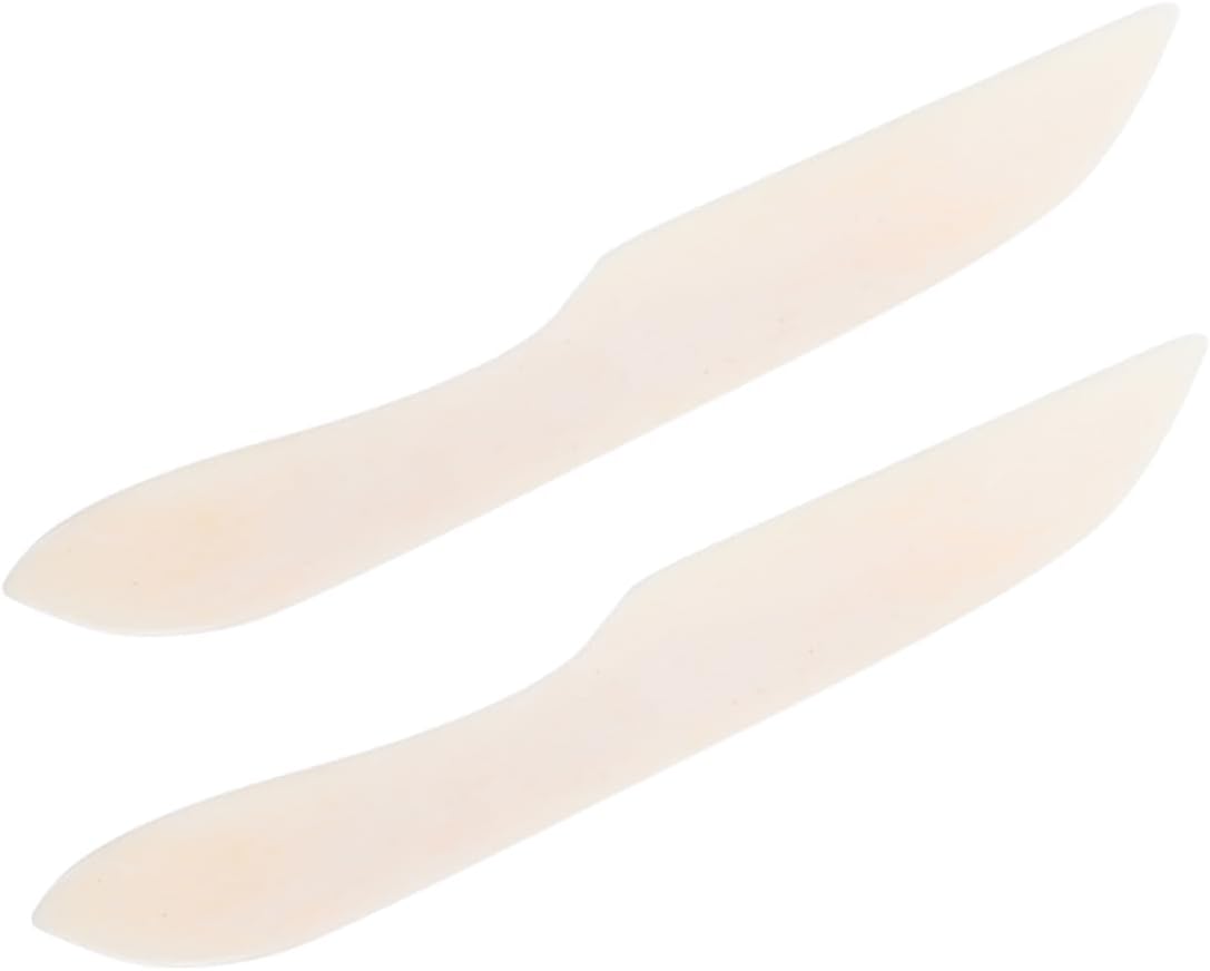 DIYEAH 2pcs Bone Folder Tool Folding Bookbinding Origami Crafting Tools for Paper Crafts Efficient Edge Shaping Precision Detailing Beige Color for Quilting and Projects