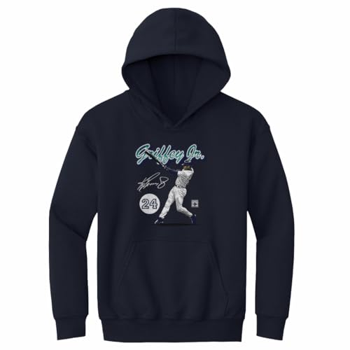 500 LEVEL Ken Griffey Jr. Kids Hoodie - Ken Griffey Jr. Seattle Retro Script