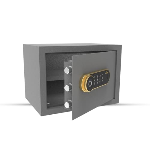 Image of Link Smart Zytron Safe Locker for Home - 16L Capacity, Digital Lock, Fingerprint & PIN Access, Anti-Theft Alarm, Three Locking Bolts, Grey || Free installation and 3 Year Domestic Warranty ||