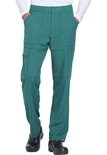 70% Off Discount Dickies Dynamix Men Scrubs Pant Zip Fly Cargo DK110, S, Hunter Green