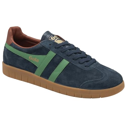 Image of Gola, Men, Hurricane Suede, Navy /Emerald /Rust /Gum, 7, Medium