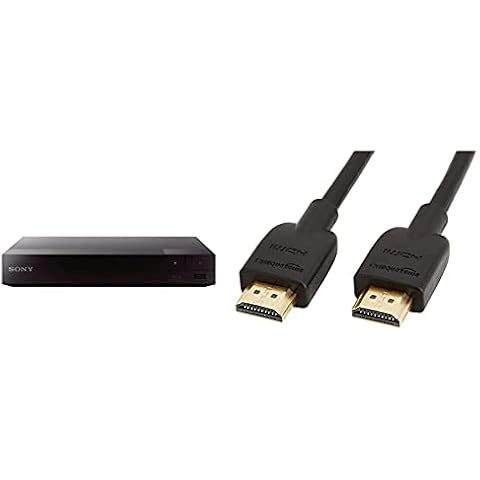 Sony BDP-S3700 Blu-ray-Player schwarz & Amazon Basics Hochgeschwindigkeits-HDMI-Kabel 2.0 Cover