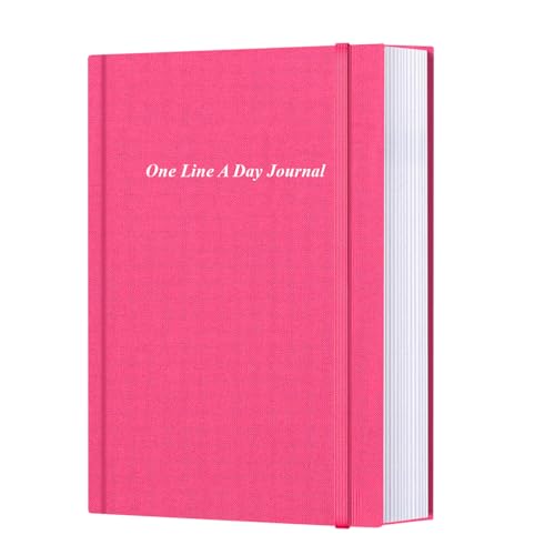 Journal intime une ligne par jour rose 14,7x21,6 cm pour souvenirs sur 5 ans