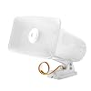 Electronic Alarm Siren Horn 150dB Indoor/Outdoor Security Siren DC 12V for Home Security System – White