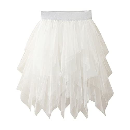 Little Girl Tutu Skirt Baby Toddler Girl Layered Irregular Tulle Skirt Princess Skirts Dress Casual (Black, 4-5 Years)