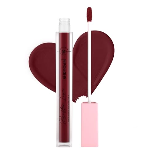 Image of Shryoan Butter Luxe Satin Matte Liquid Lipstick | Ultra Pigmented, Long-Lasting, Non-Transfer Formula, Smooth Lip Color, Weightless Finish, Silky Matte Finish (6ml) (Shade 18, Shade 18)