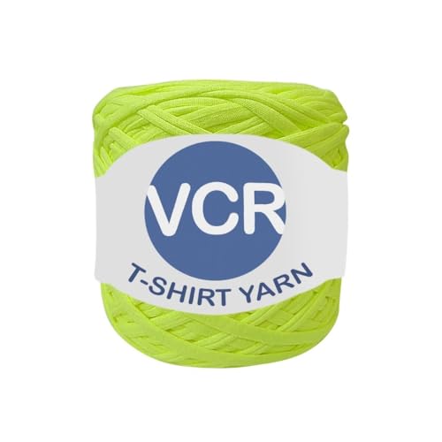 Image of VCR Parrot Green Big T-Shirt Yarn, 100 Meters Length, Recycled & Fashionable Craft Yarn, Pack of 1, Suitable for Crochet, Knitting & DIY Bags, Baskets, Cushions & Home Decor Projects