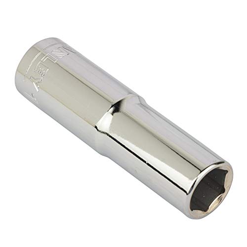 Image of STANLEY STMT73328-8B 1 /2-inch 14mm Chrome Vanadium Steel 6 Point Deep Socket (Silver)