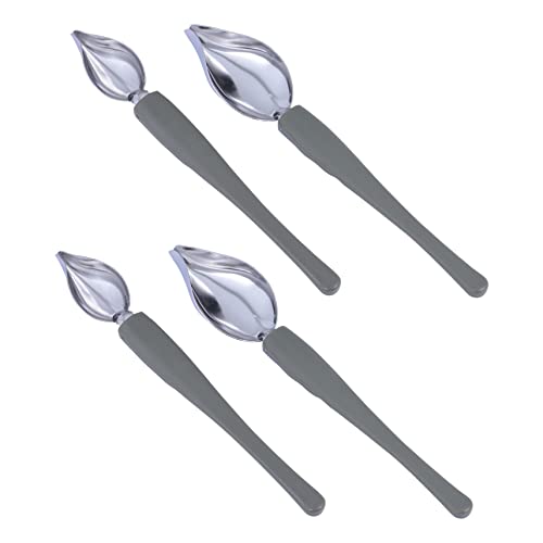 ABOOFAN 4Pcs Kitchen Saucier Spoon Painting Spoon for Culinary Decoration Sauce Plating and Dessert Art Easy to Clean Kitchen Accessories