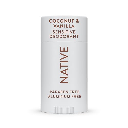 Native Sensitive Deodorant Contains Naturally Derived Ingredients, 72 Hour Odor Control | Deodorant for Women & Men, Aluminum Free with Baking Soda, Coconut Oil and Shea Butter, Coconut & Vanilla