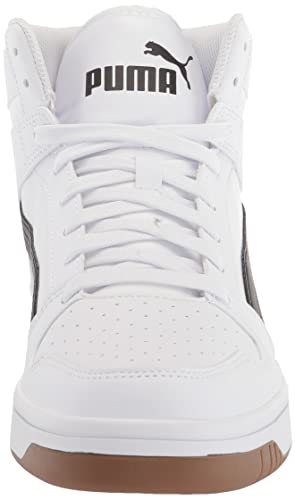 Image of PUMA Men's REBOUND LAYUP Sneaker, White- Black-Gum, 8