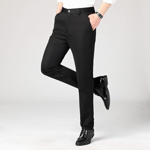 Fleurosta Denimblack Stretch Waist Ice Silk Pants, Easemotions Super Stretch Ice Silk Comfort Everyday Pants4