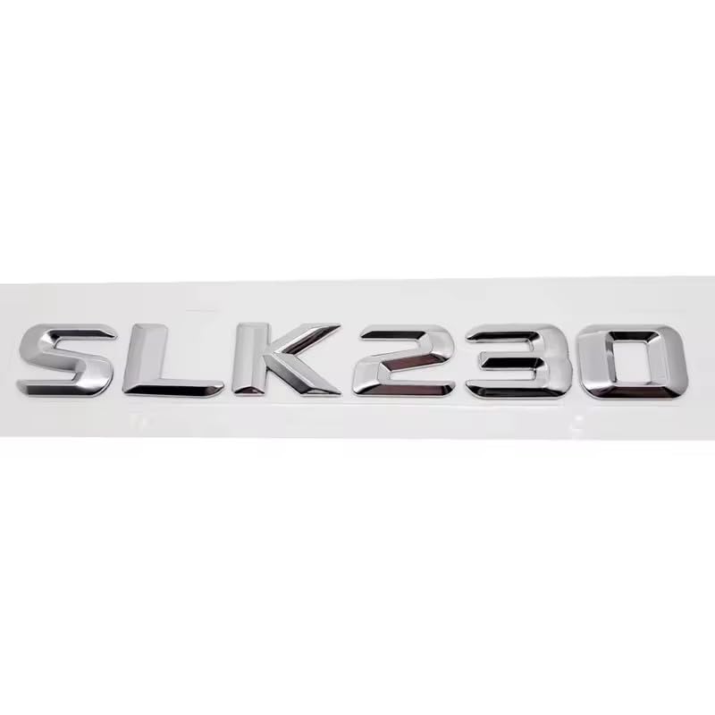 Emblema SLK 230 cromado en ABS 3D de repuesto para logotipo lateral de Mercedes Benz
