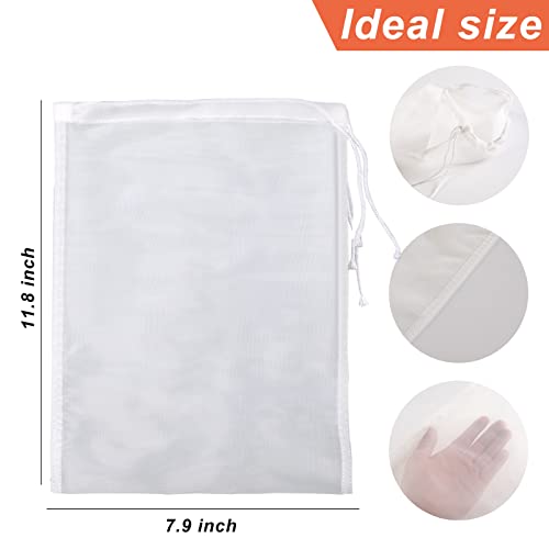 Kimmama 4 Pack Nut Milk Bag,Food Grade Nylon Nut Bag Strainer,7.9 X 11.8 Inch Cheese Cloth Bag For Straining Fruit Juice,Nut Milk,Doufu,Almond,Coffee,Yogurt And Soup (Nylon, 7.9X11.8) #TOP1
