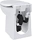 SFA SANICOMPACT 54 WC Waschschüssel Keramik mit integriertem Mahlwerk/Siphon