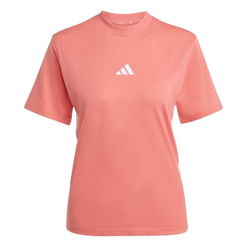 Adidas Mujer Essentials 3-Stripes Cotton T-Shirt, Semi Turbo/White, M