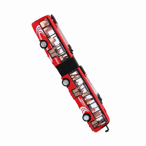 Autobús electrónico de juguete 1:48 CS0133 rojo con luces 4