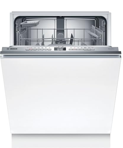 Bosch SBV4EAX28E, Serie 4, lavavajillas Smart XXL, totalmente integrado de 60 cm, cesta de cubiertos, lavavajillas, Made in Germany, especialmente silencioso, secado extra, apto para programación,