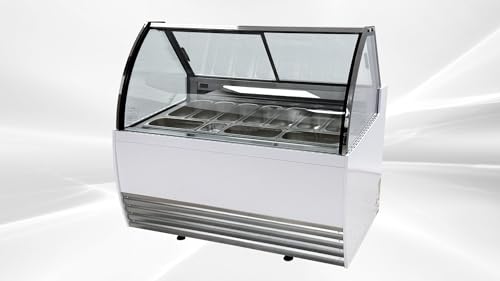 Commercial Gelato Showcase Freezer, ETL Ice cream Display Dipping Cabinet, 49