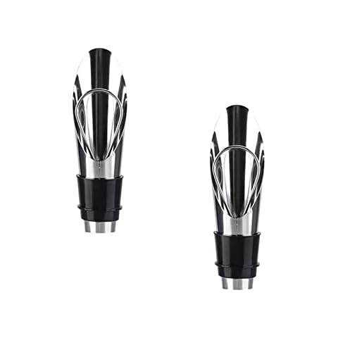2 Pcs Wine Bottle Stoppers 2-in-1Wine Pourer Stainless Steel Wine Air Aerator for Wine and Champagne Lovers Cover
