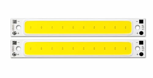 Image of Pack of 2 COB LED Strip Module, 3V-4V DC, 60mm x 8mm, Ultra Bright White