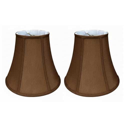 Image of Royal Designs, Inc. BSO-704-14BR-2 True Bell Basic Lamp Shade, 7 x 14 x 11.5, Brown, 2-Pack