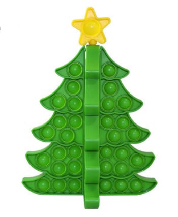 BrainGiggles 3D Pop It Christmass Tree for Kids – Silicone Tree – Portable Push Bubble Popper Game- Ideal for Christmas Gifts for Kids Play & Christmas Decorations (Green)