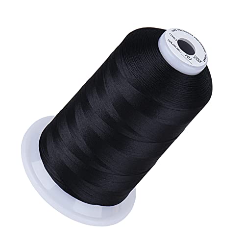 Image of Simthread Embroidery Machine Thread 5000M 40WT Polyester, Dark Grey 707 | 5000M 40WT polyester thread feeds smoothly for home or commercial embroidery projects.