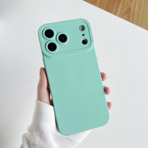 Coque rigide iPhone 17 Pro Max silicone antichoc cyan clair