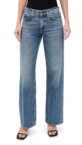 rag & bone Women's Saige Low Rise Full Relaxed Straight Jeans