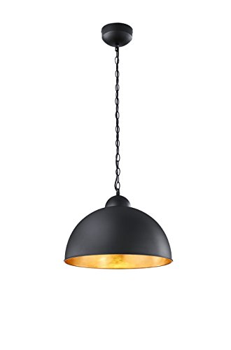 Preisvergleich Produktbild Trio Leuchten LED-Pendel Romino, schwarz matt, innen goldfarbig 376510302