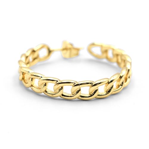 1.25" Inch Cable Wire Mesh Chain Hoop Earrings, Hinge with Notched Post Closures, 18k Yellow Gold Filled Plated3