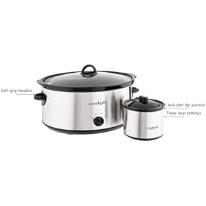 Crockpot Crock-Pot Large 8 Quart Slow Cooker Bundle with Small Mini 16 Ounce Portable Food Warmer, Stainless Steel Kitchen Appliances Crockpot Crock Pot Large 8 Quart Slow Cooker Bundle with Small Mini 16 Ounce Portable Food Warmer Stainless Steel Kitchen Appliances