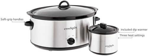 Crockpot-Crock-Pot-Large-8-Quart-Slow-Cooker-Bundle-with-Small-Mini-16-Ounce-Portable-Food-Warmer-Stainless-Steel-Kitchen-Appliances Crockpot Crock Pot Large 8 Quart Slow Cooker Bundle with Small Mini 16 Ounce Portable Food Warmer Stainless Steel Kitchen Appliances